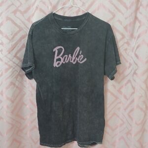 Barbie Black Tee with Pink Logo